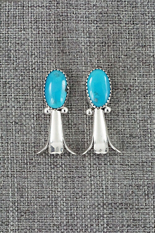 Turquoise & Sterling Silver Blossom Earrings - Jameson Garcia