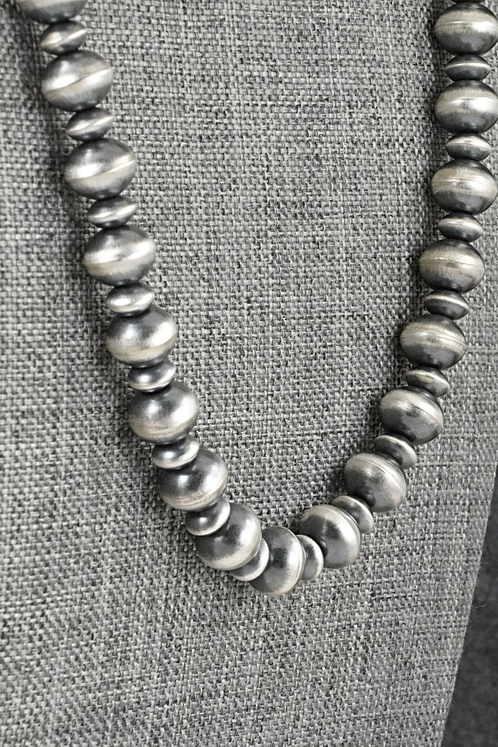 Sterling Silver Navajo Pearl Necklace 20" - Crystal Haley