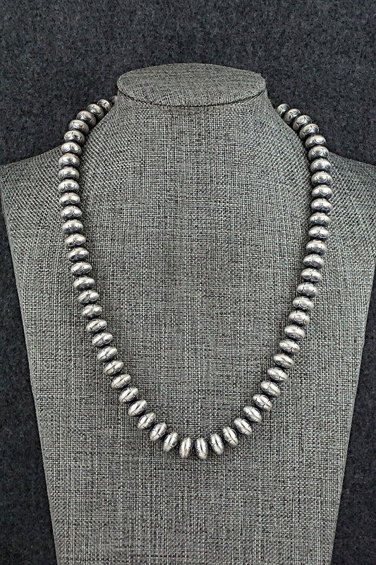Sterling Silver Navajo Pearl Necklace - Bryannen Halwood