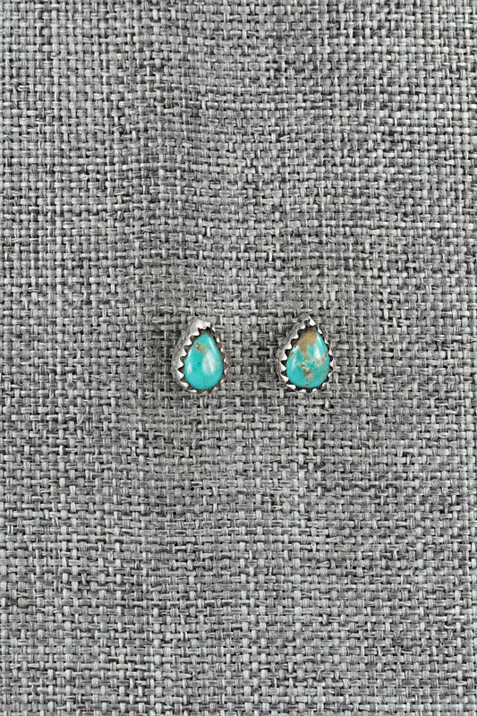 Turquoise & Sterling Silver Earrings - Gerald Joe