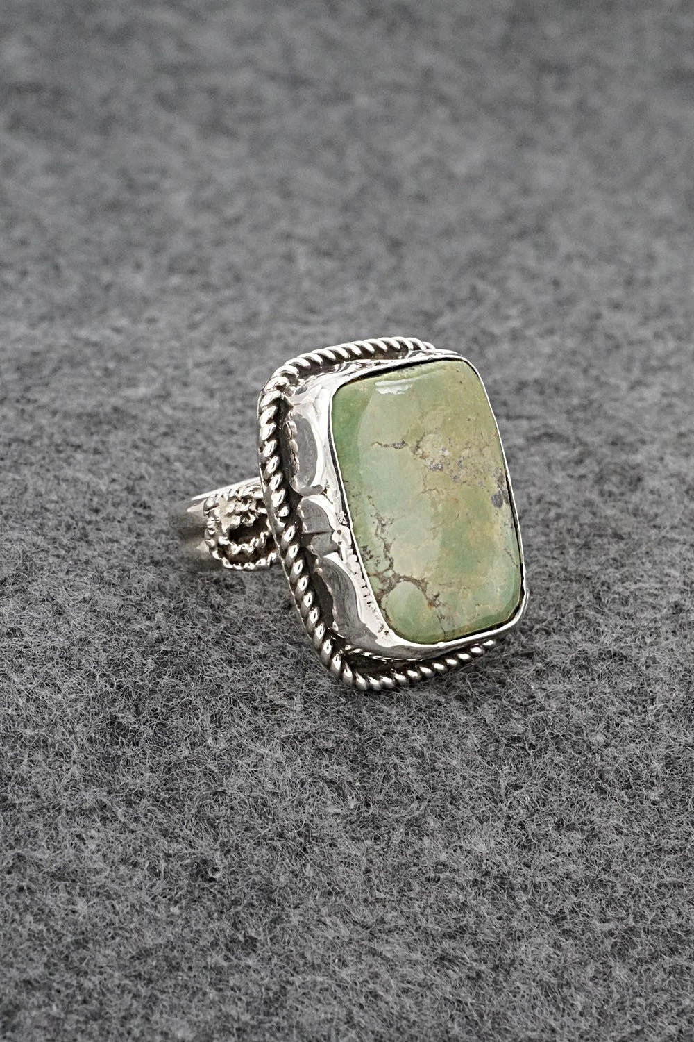 Turquoise & Sterling Silver Ring - Darius Arviso - Size 8