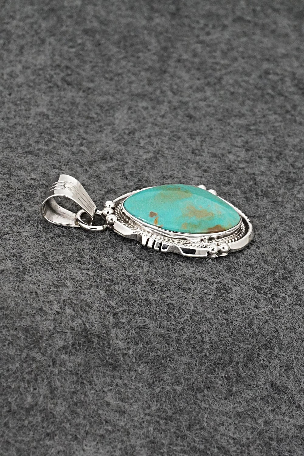 Turquoise & Sterling Silver Pendant - Marita Benally