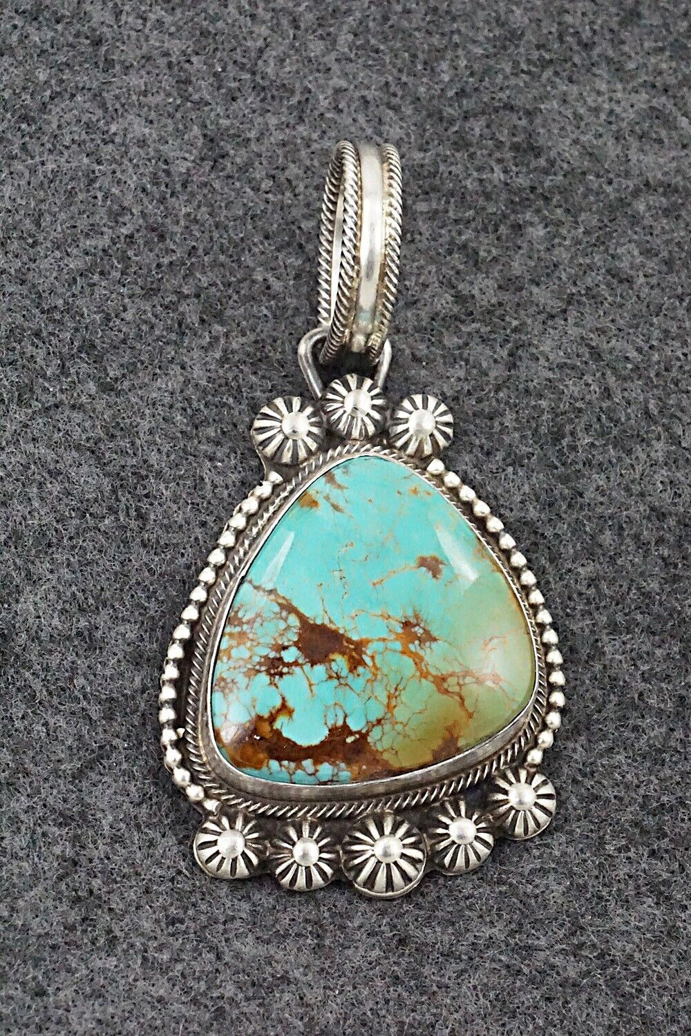 Turquoise & Sterling Silver Pendant - Kathleen Livingston