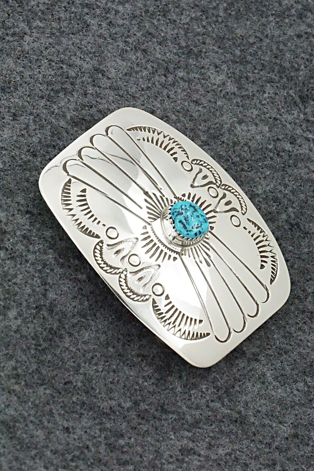 Turquoise & Sterling Silver Belt Buckle - Jolene Begay