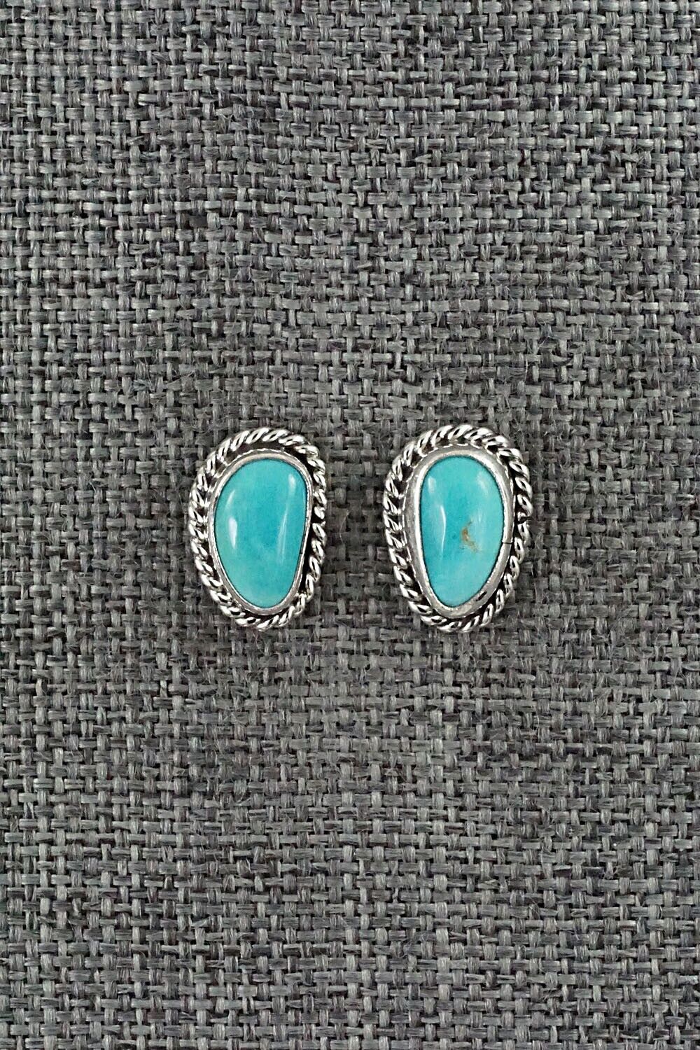 Turquoise & Sterling Silver Earrings - Marco Begaye