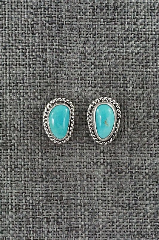 Turquoise & Sterling Silver Earrings - Marco Begaye