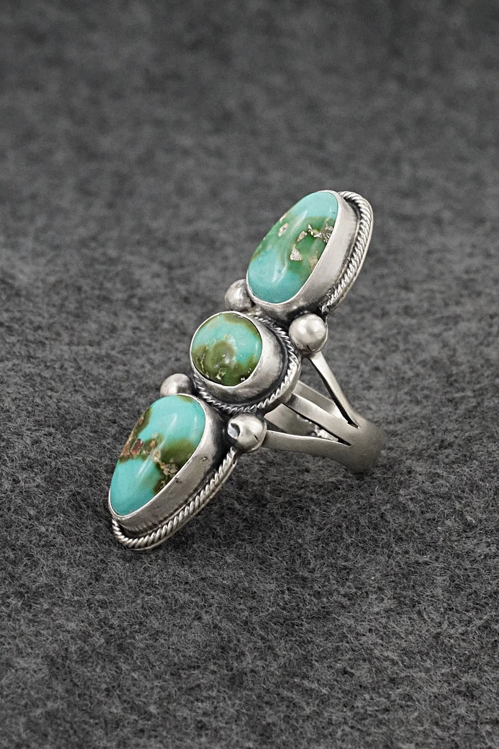 Turquoise & Sterling Silver Ring - Bobby Johnson - Size 9