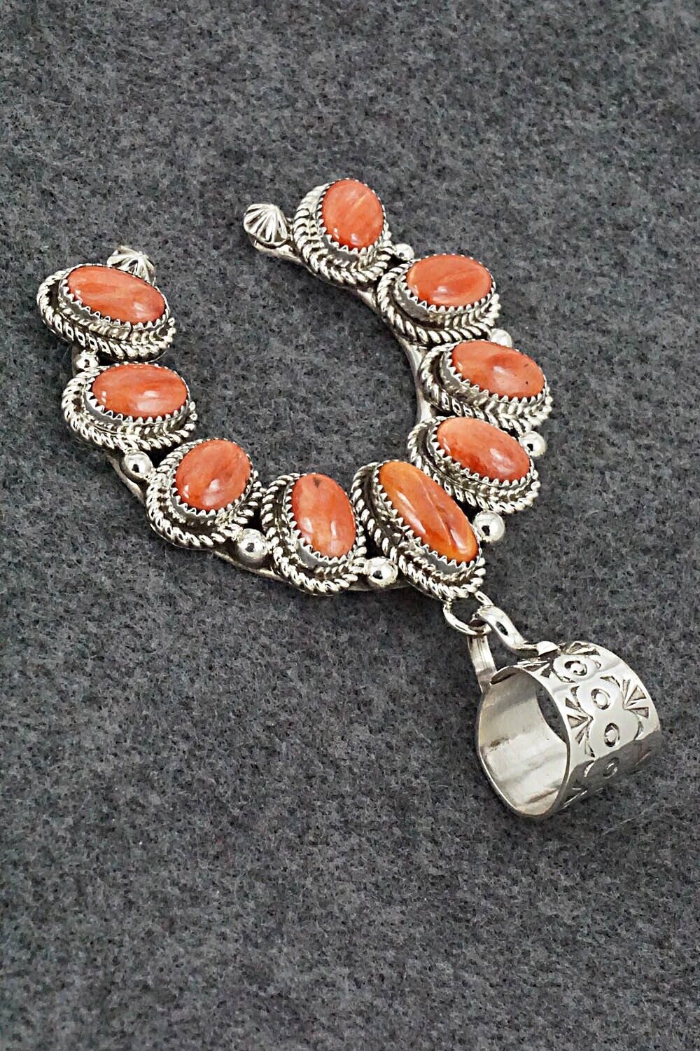 Spiny Oyster & Sterling Silver Pendant - Sandra Parkett