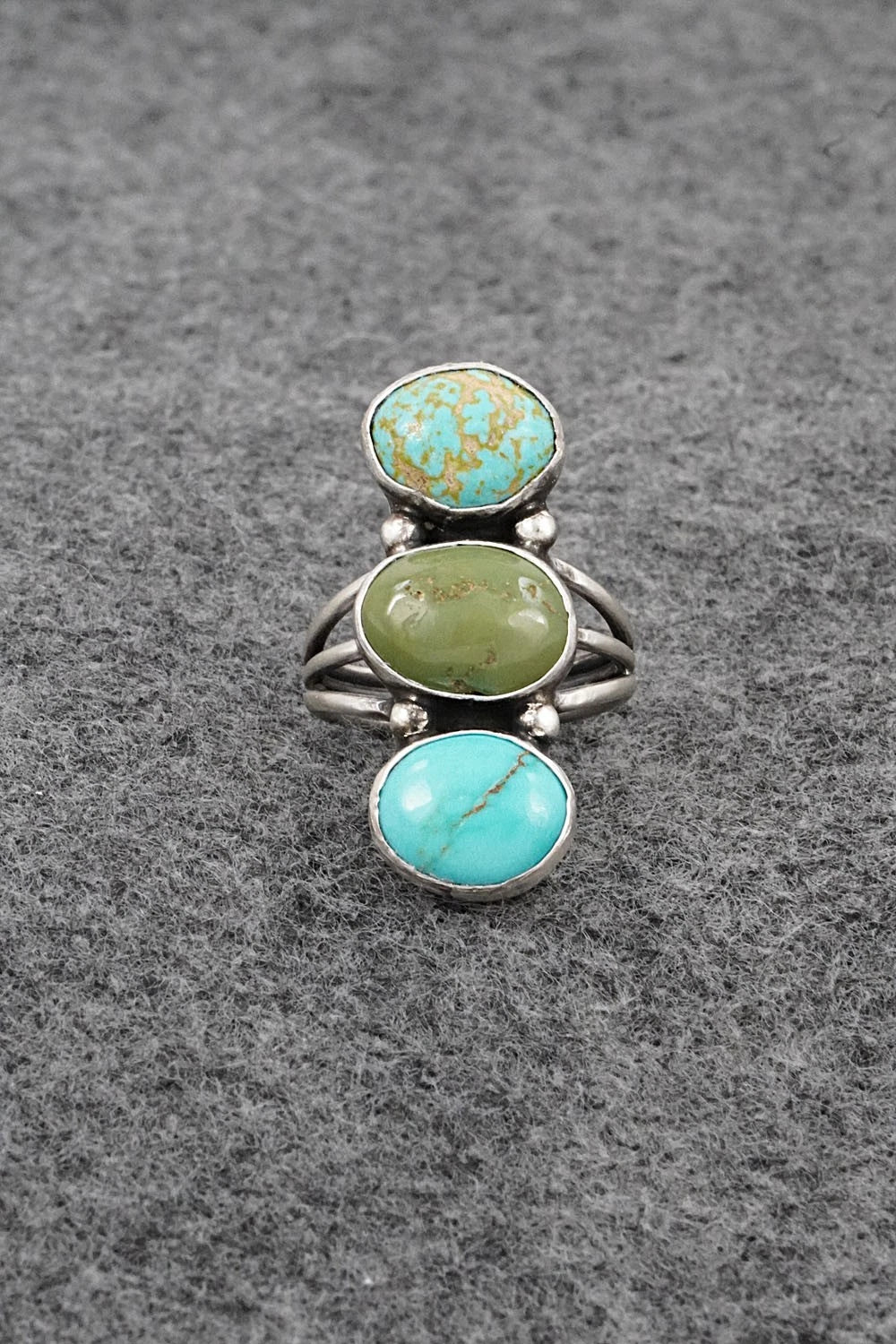 Turquoise & Sterling Silver Ring - Verley Betone - Size 6.25