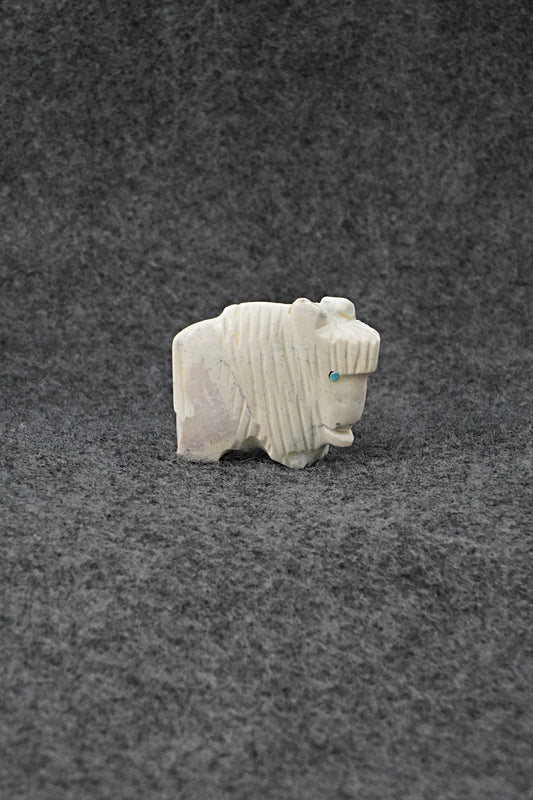 Buffalo Zuni Fetish Carving - Gilbert Lonjose