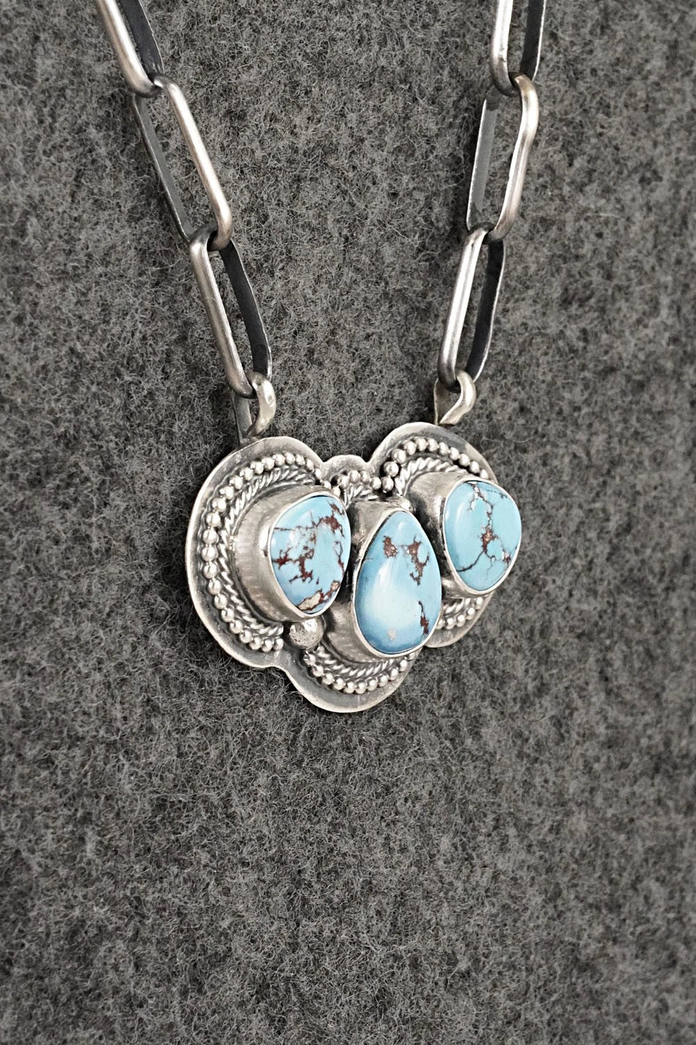 Turquoise & Sterling Silver Necklace - Darrin Livingston