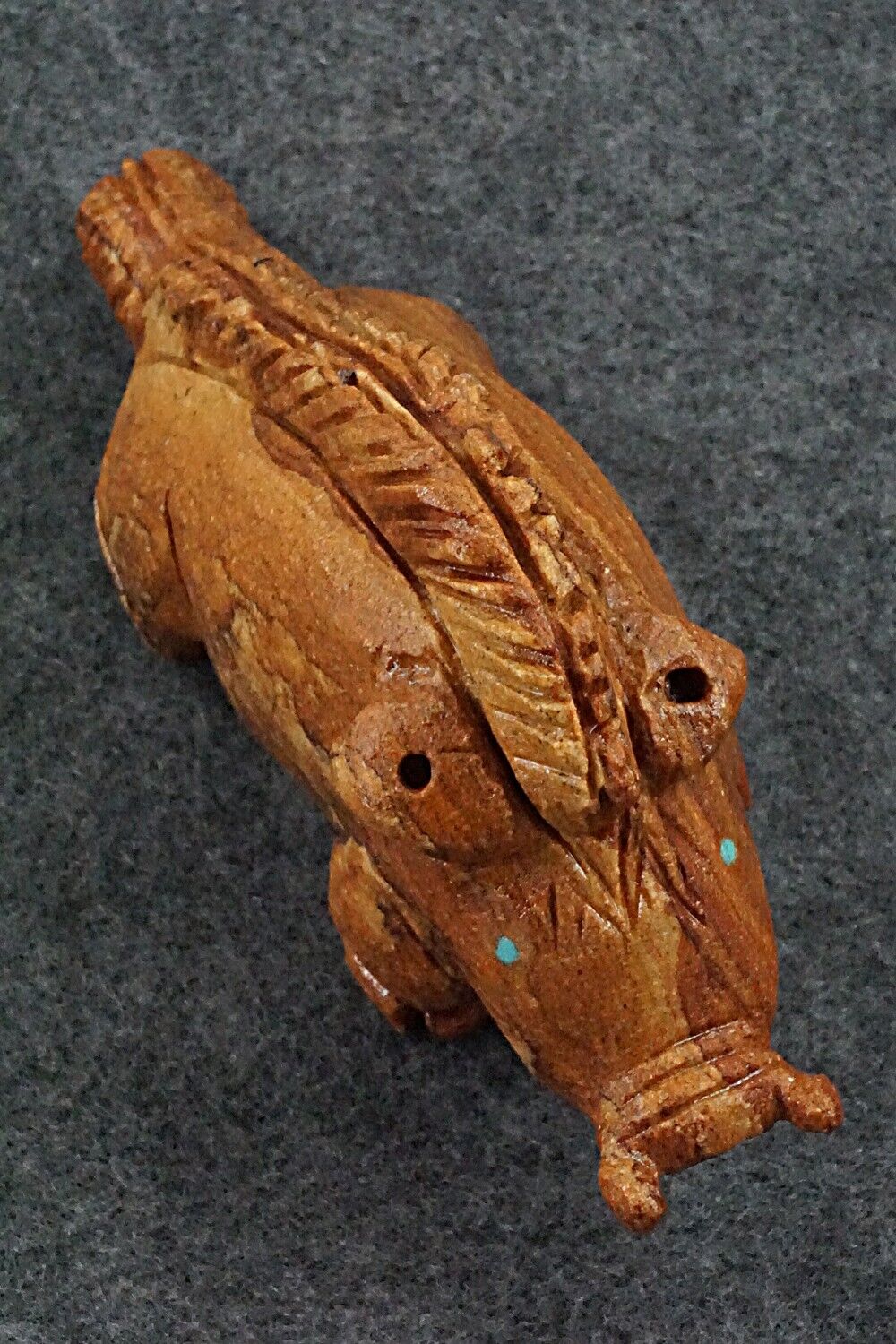 Razorback Hog Zuni Fetish Carving - Louise Ponchuella