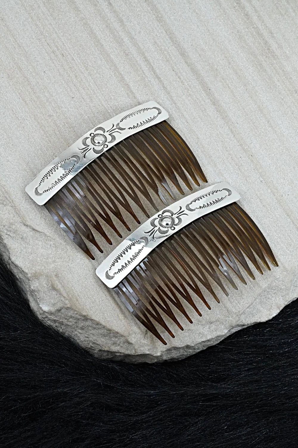 Sterling Silver Hair Combs - Bertha Begay