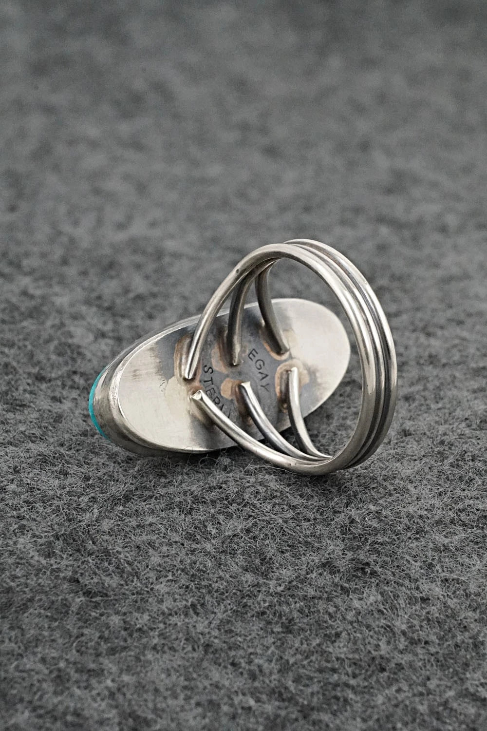 Turquoise & Sterling Silver Ring - Rena Begay - Size 8
