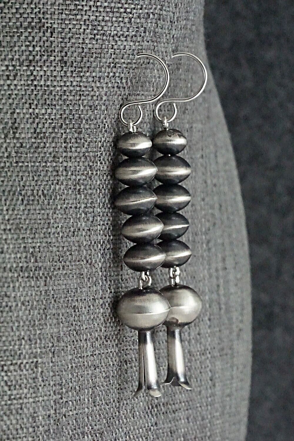 Sterling Silver Navajo Pearl Earrings - Tonisha Haley