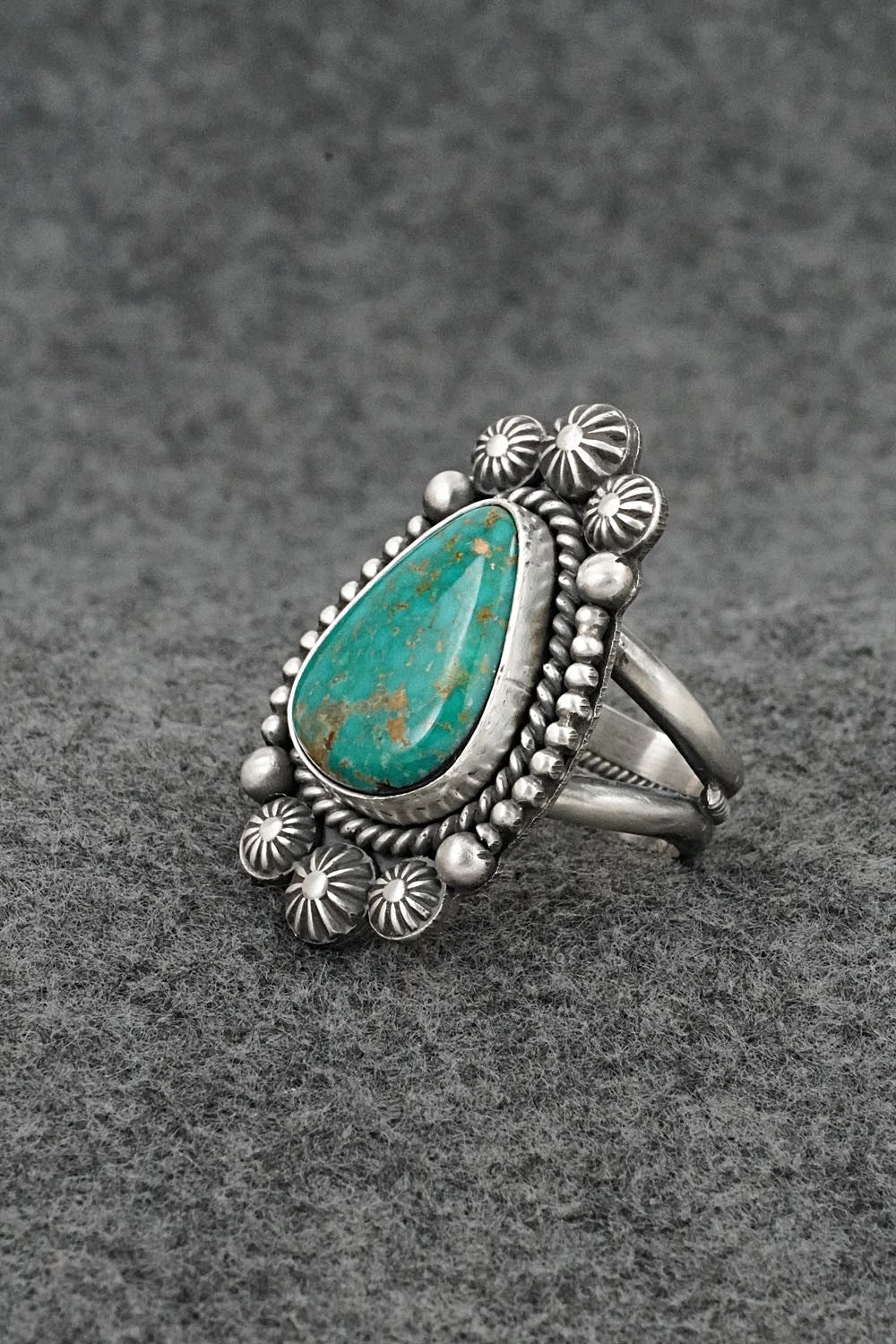 Turquoise & Sterling Silver Ring - Michael Calladitto - Size 9