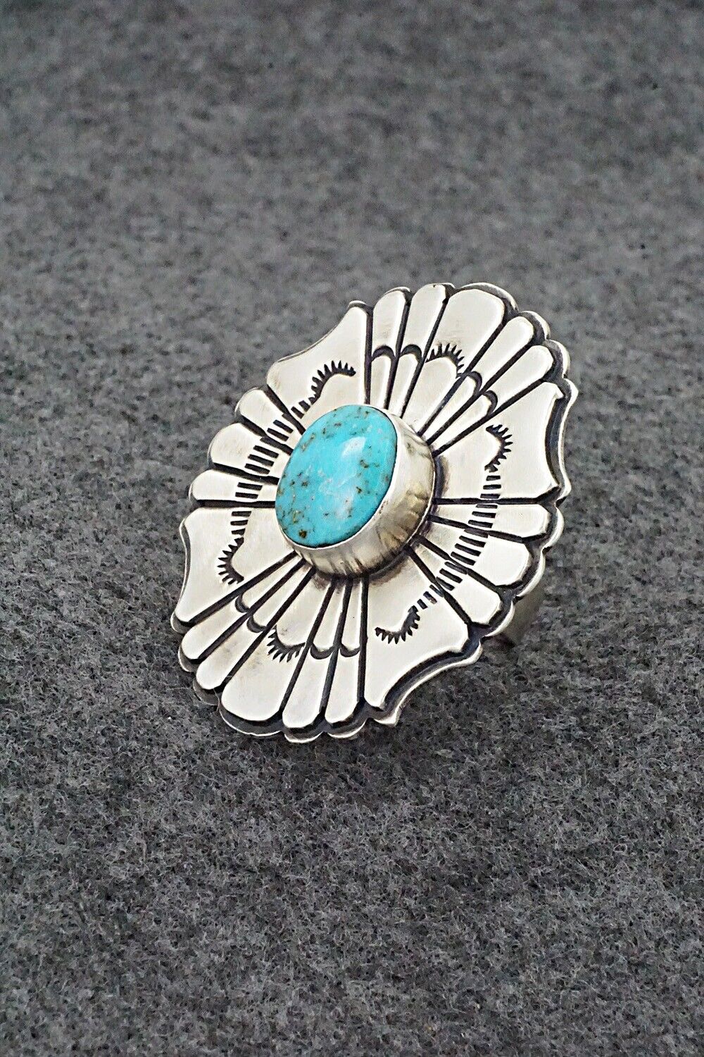 Turquoise & Sterling Silver Ring - Marita Benally - Size 6.5