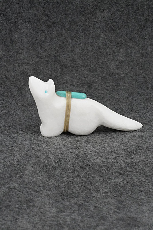 Wolf Zuni Fetish Carving - Herbert Halate