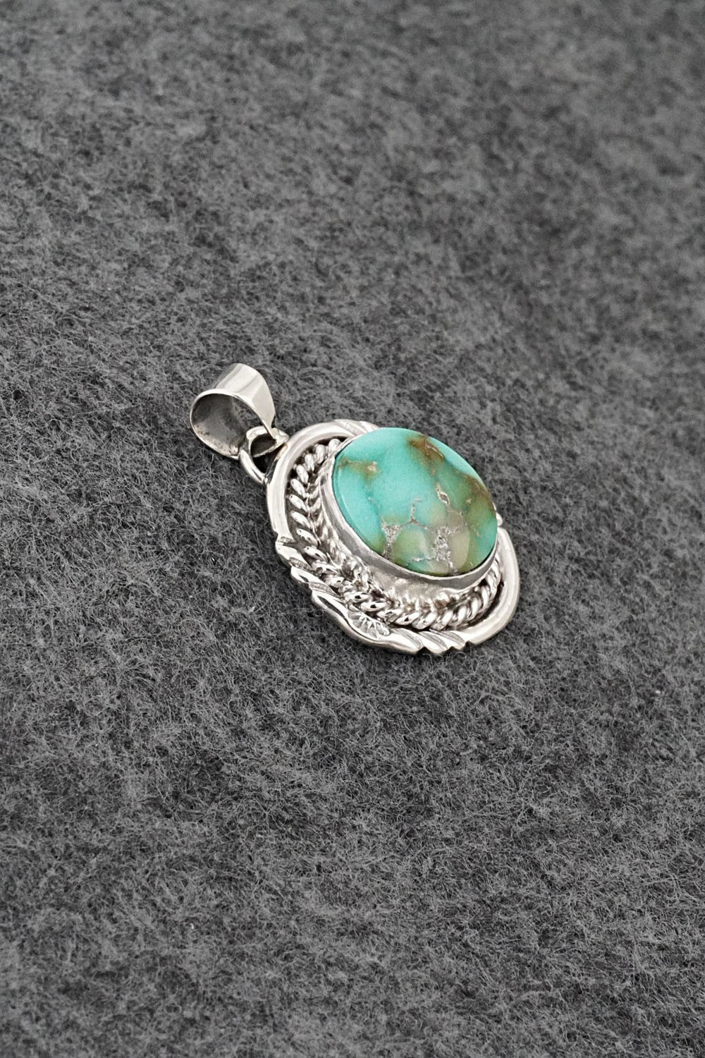 Turquoise and Sterling Silver Pendant - Gene Martinez