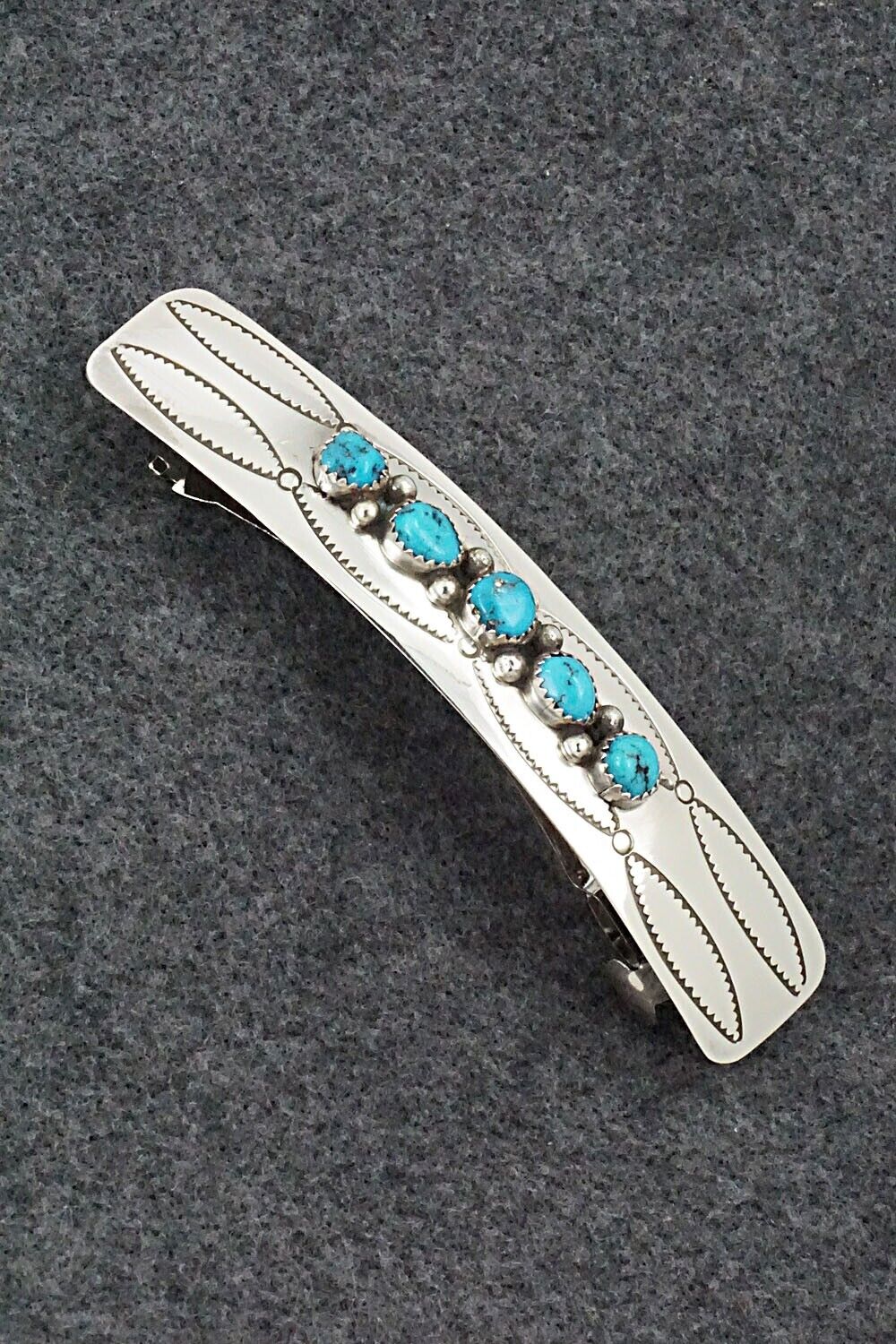 Turquoise & Sterling Silver Hair Barrette - Jolene Begay