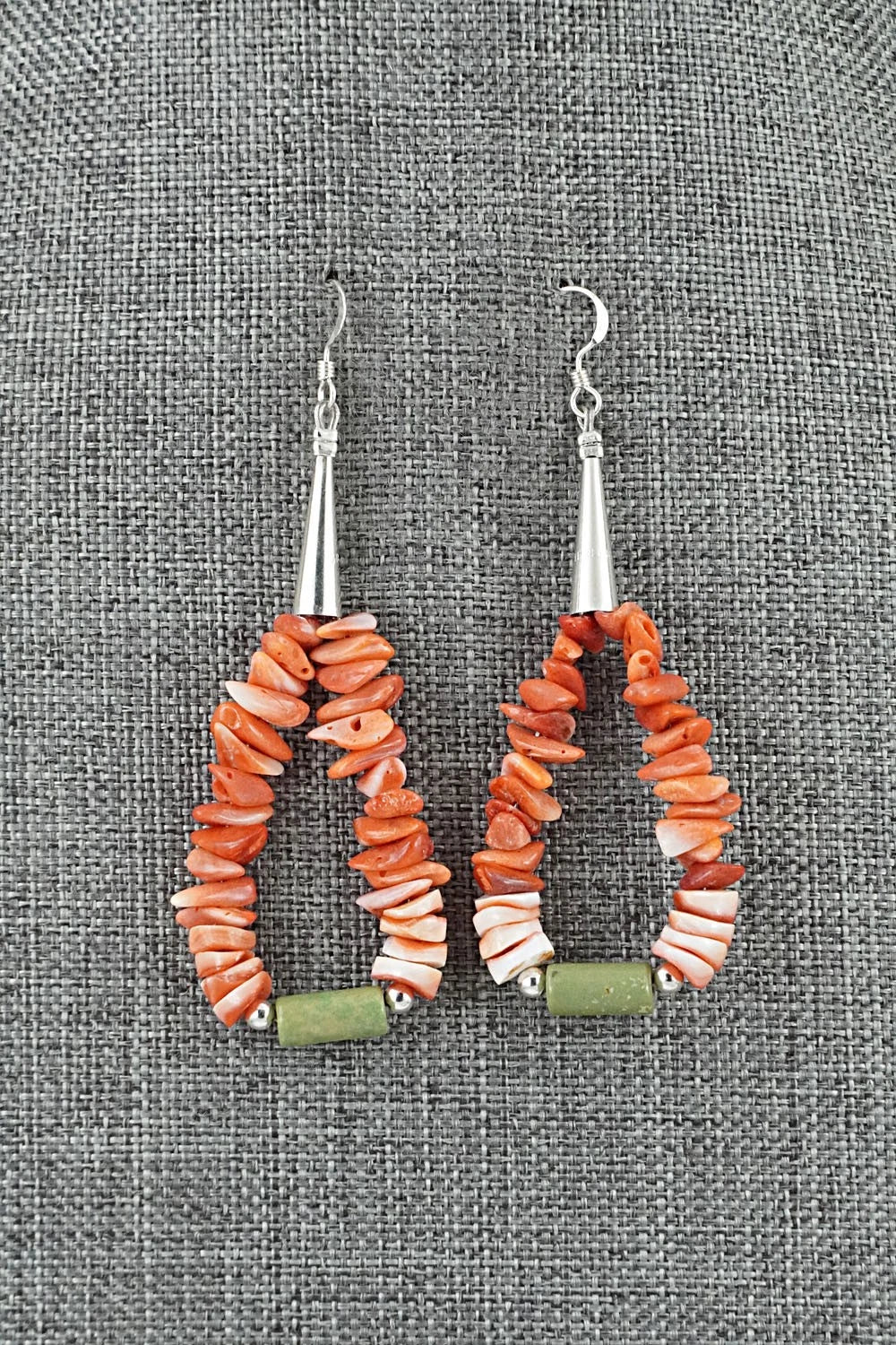 Spiny Oyster, Turquoise & Sterling Silver Necklace Set - Erika Brown