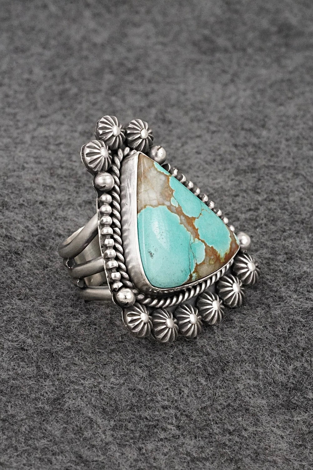 Turquoise & Sterling Silver Ring - Michael Calladitto - Size 9
