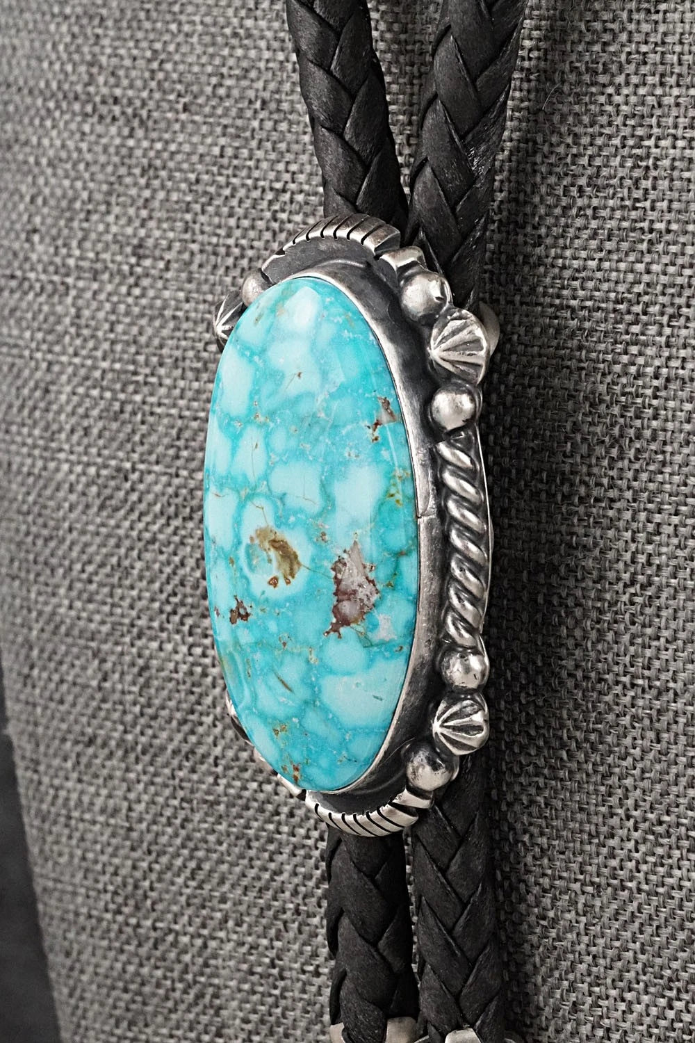 Turquoise & Sterling Silver Bolo Tie - Bob Becenti