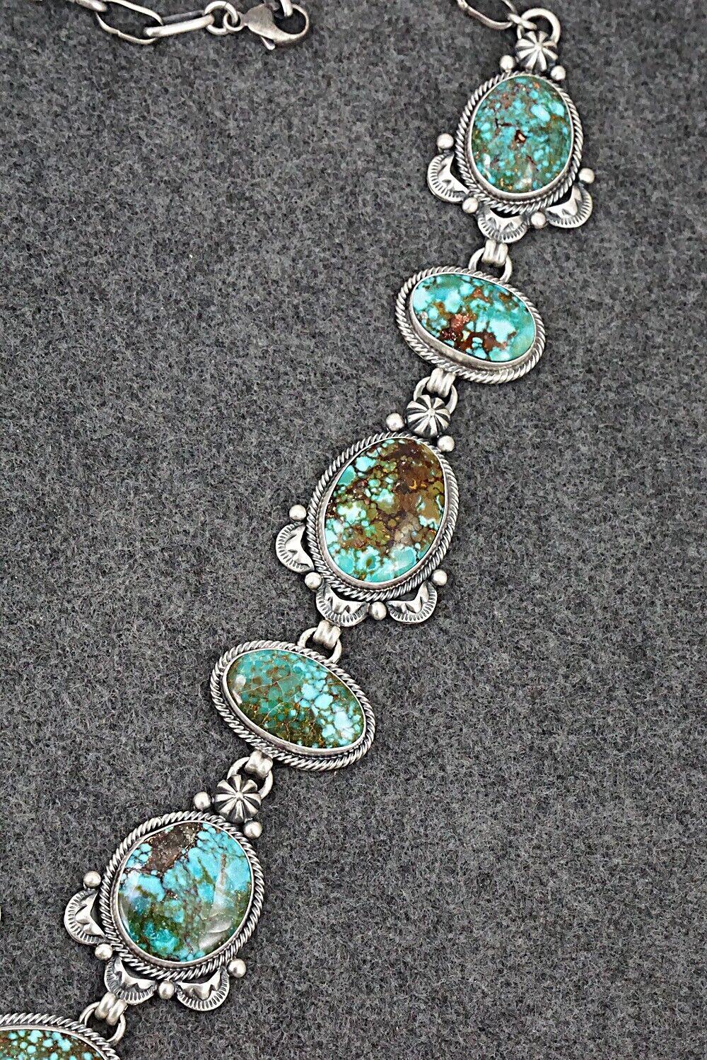 Turquoise & Sterling Silver Necklace and Earrings Set - Randy Boyd