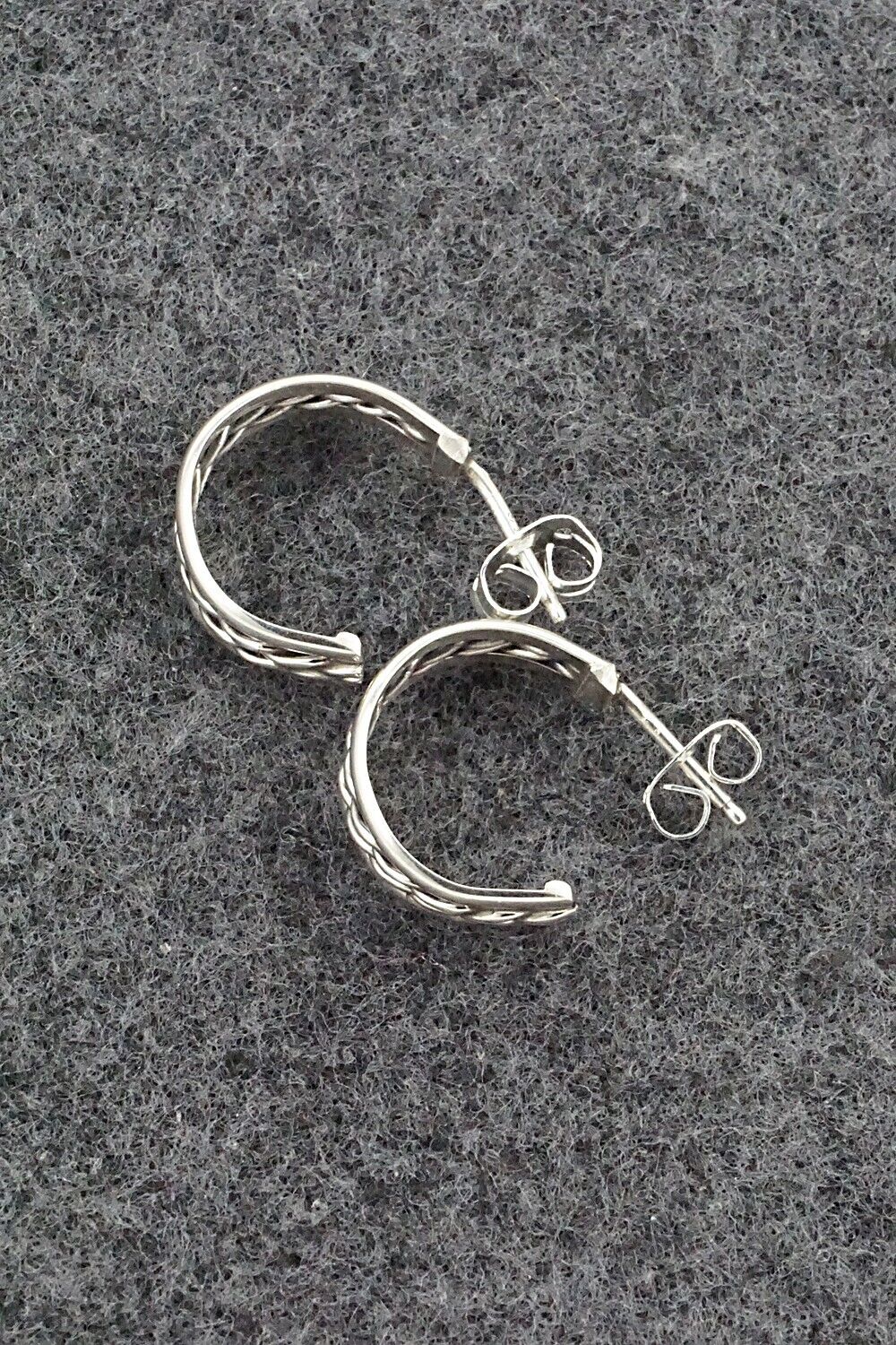 Sterling Silver Hoop Earrings - Caroline Tsosie