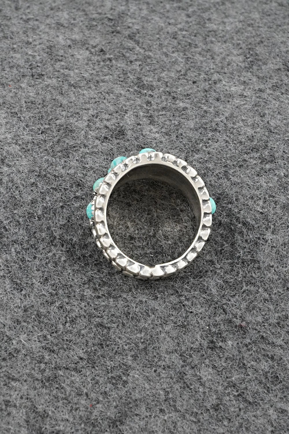 Turquoise & Sterling Silver Ring - Harry B. Yazzie - Size 9