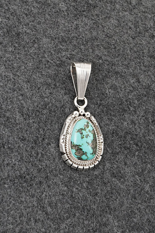 Turquoise & Sterling Silver Pendant - Samuel Yellowhair