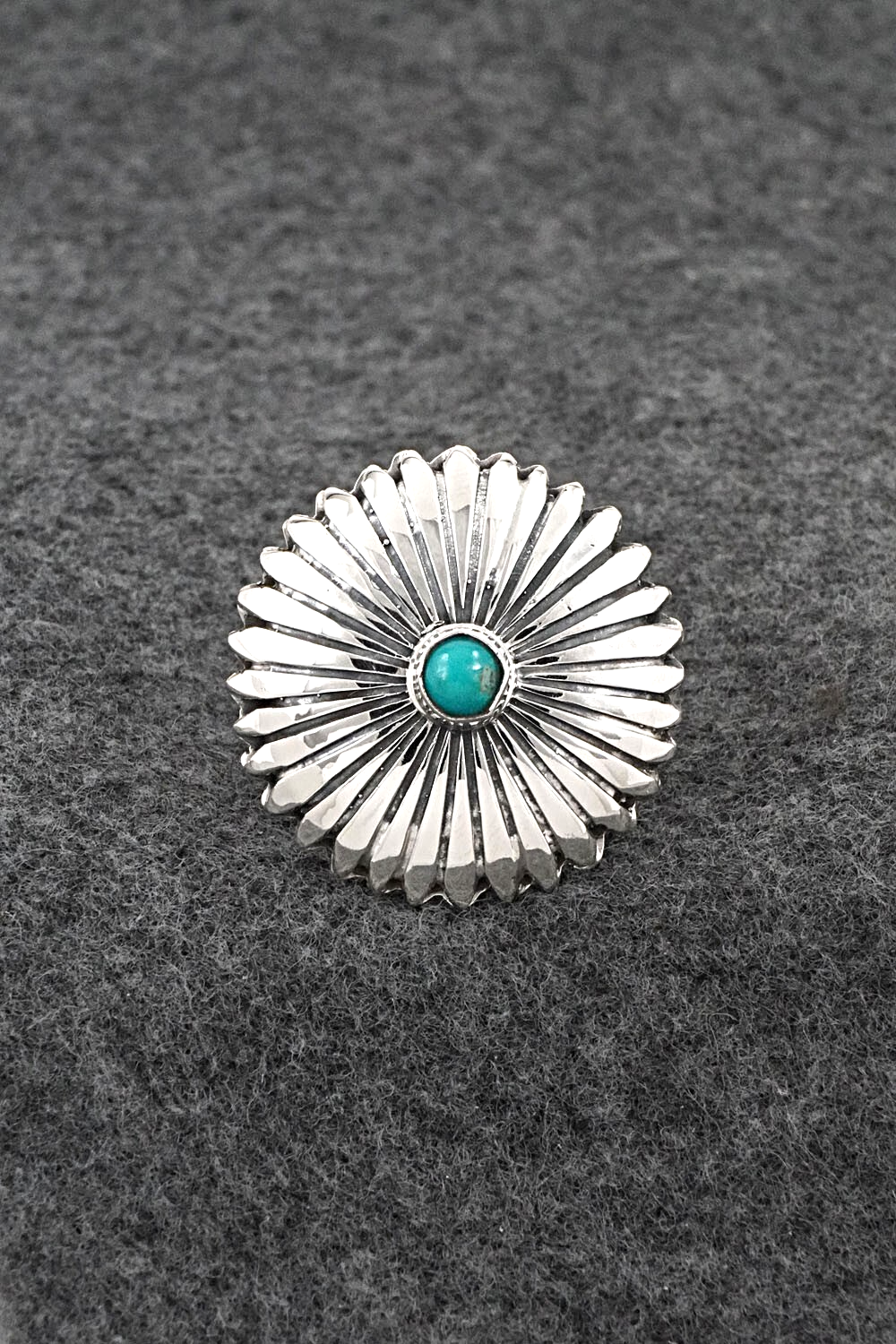 Turquoise & Sterling Silver Ring - Alice Rose Saunders - Size 7