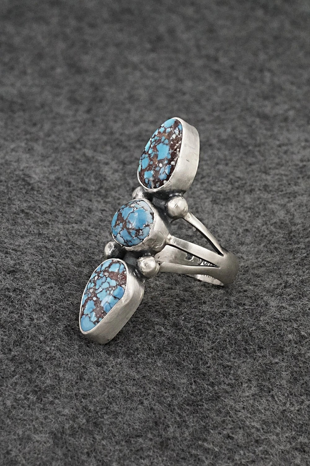 Turquoise & Sterling Silver Ring - Bobby Johnson - Size 9