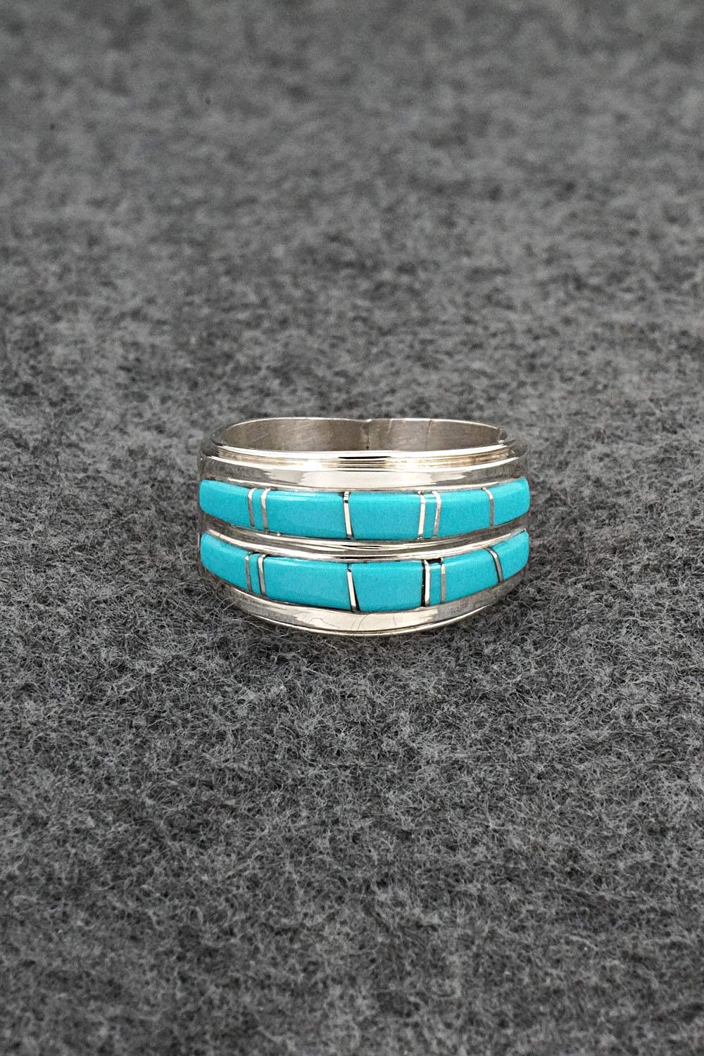 Turquoise & Sterling Silver Ring - Wilbert Muskett Jr. - Size 8