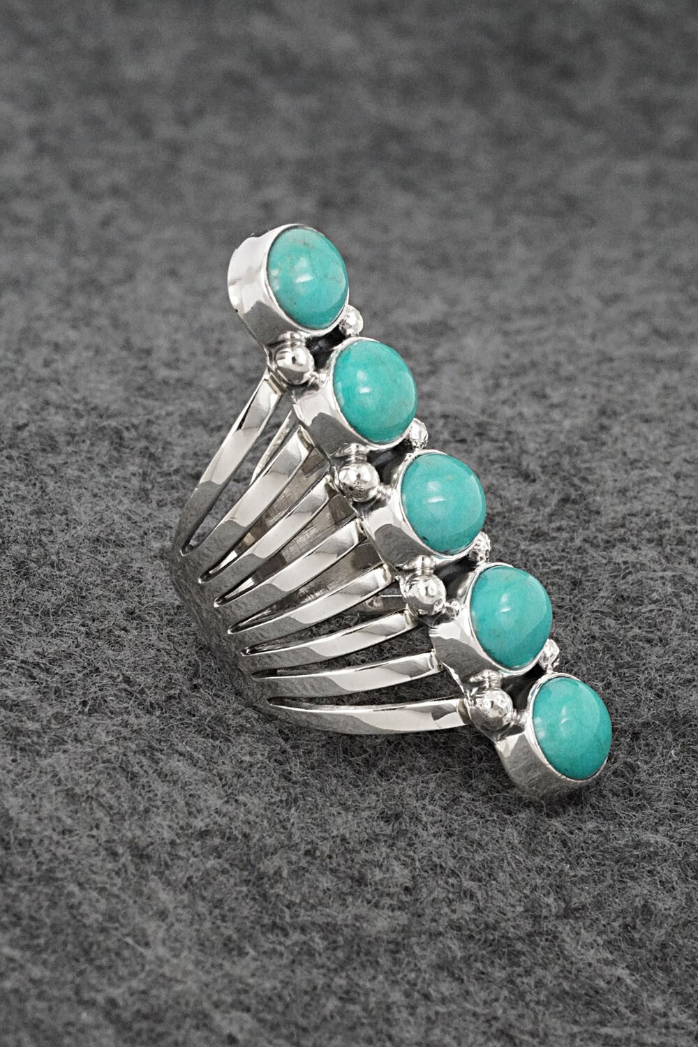 Turquoise & Sterling Silver Ring - Thomas Yazzie - Size 7