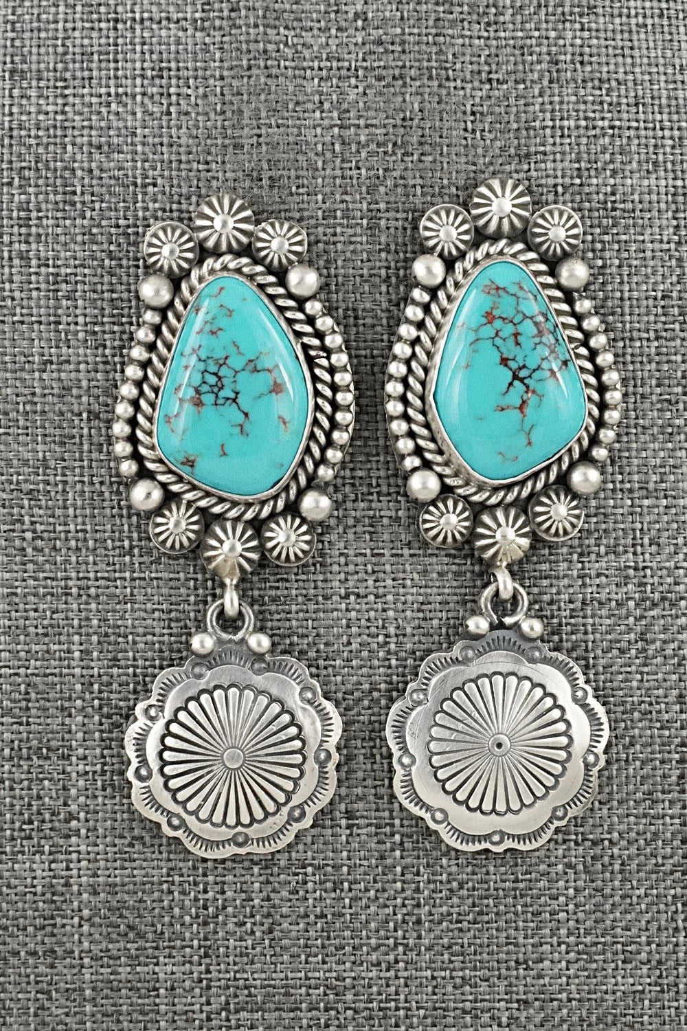 Turquoise & Sterling Silver Earrings - Michael Calladitto