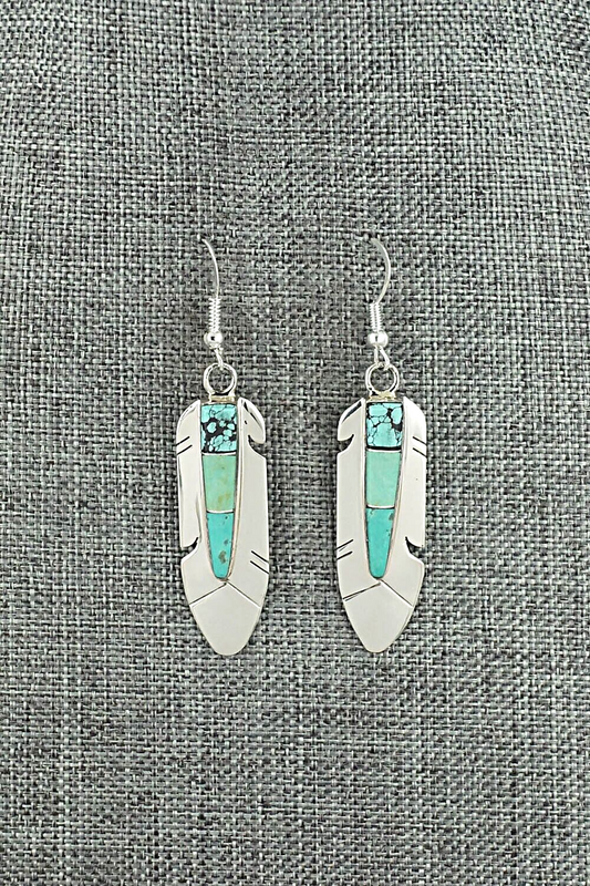 Turquoise & Sterling Silver Earrings - Marilyn Yazzie