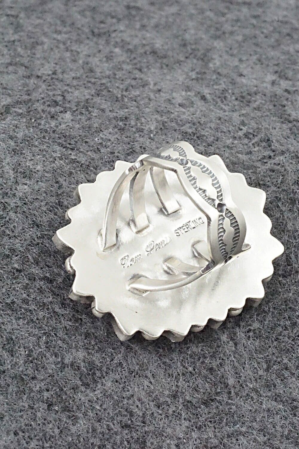 Coral & Sterling Silver Ring - Tom Lewis - Size 7