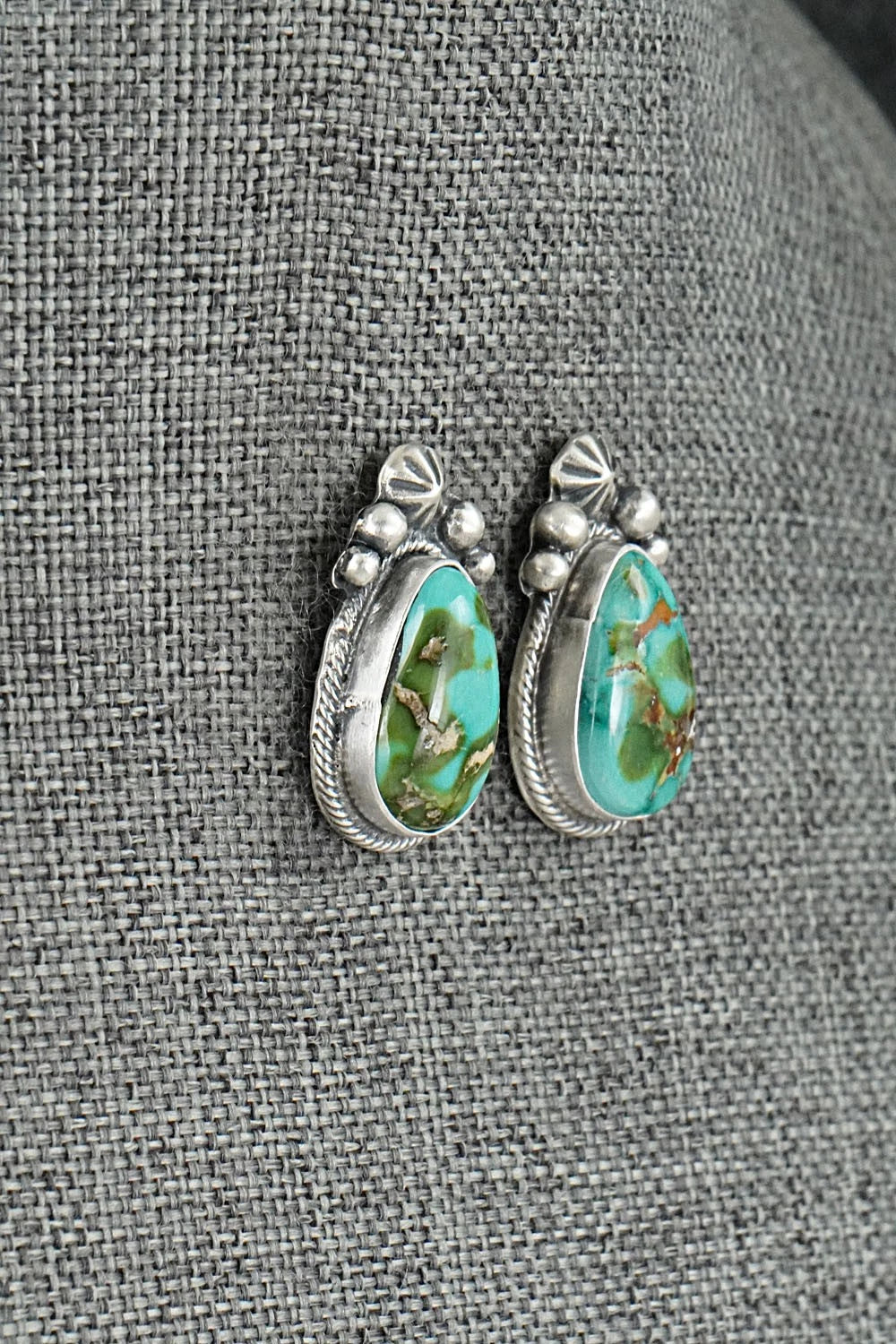 Turquoise & Sterling Silver Squash Blossom Set - Darrin Livingston
