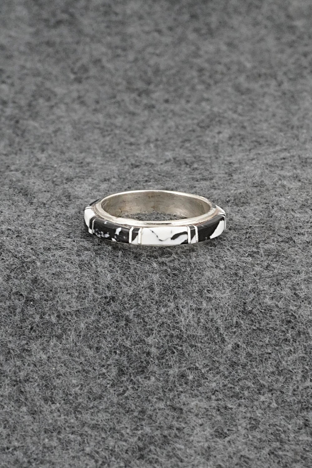 White Buffalo & Sterling Silver Ring - Terrance Panteah - Size 9