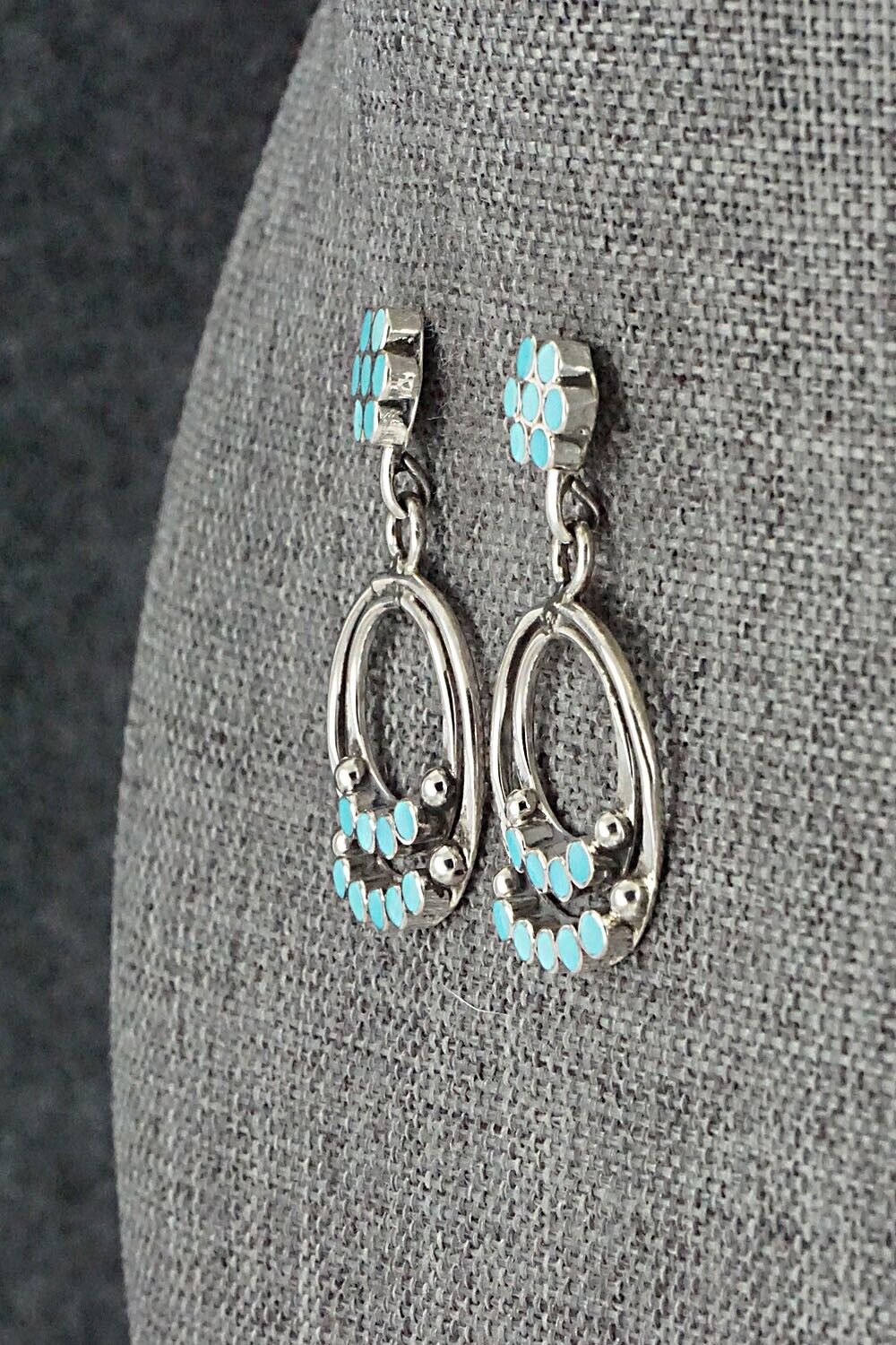 Turquoise & Sterling Silver Earrings - Michelle Peina