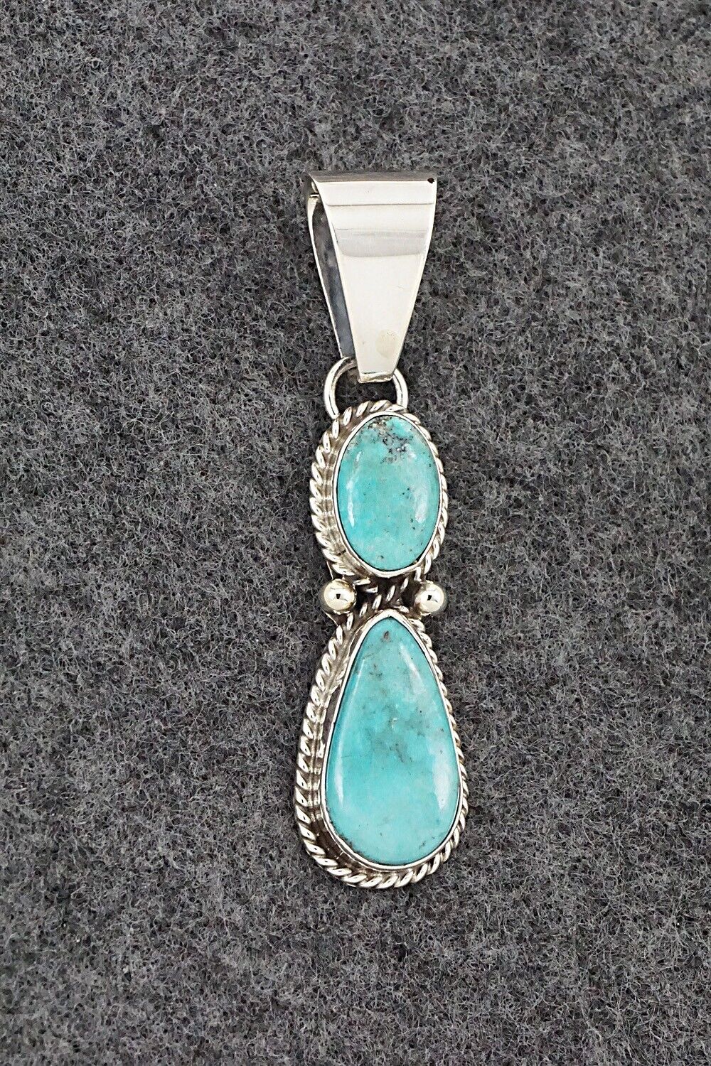 Turquoise & Sterling Silver Pendant - Kathleen Livingston