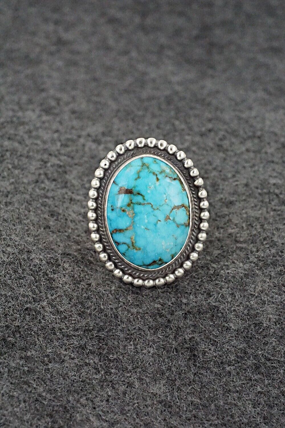 Turquoise & Sterling Silver Ring - Marita Benally - Size 8