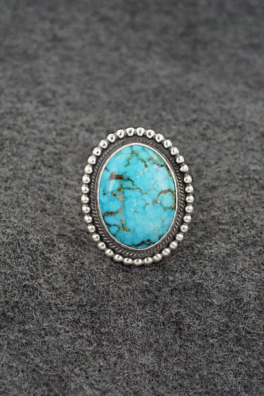 Turquoise & Sterling Silver Ring - Marita Benally - Size 8