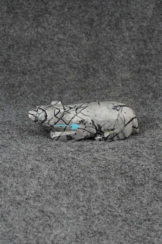 Badger Zuni Fetish Carving - Clayton Panteah