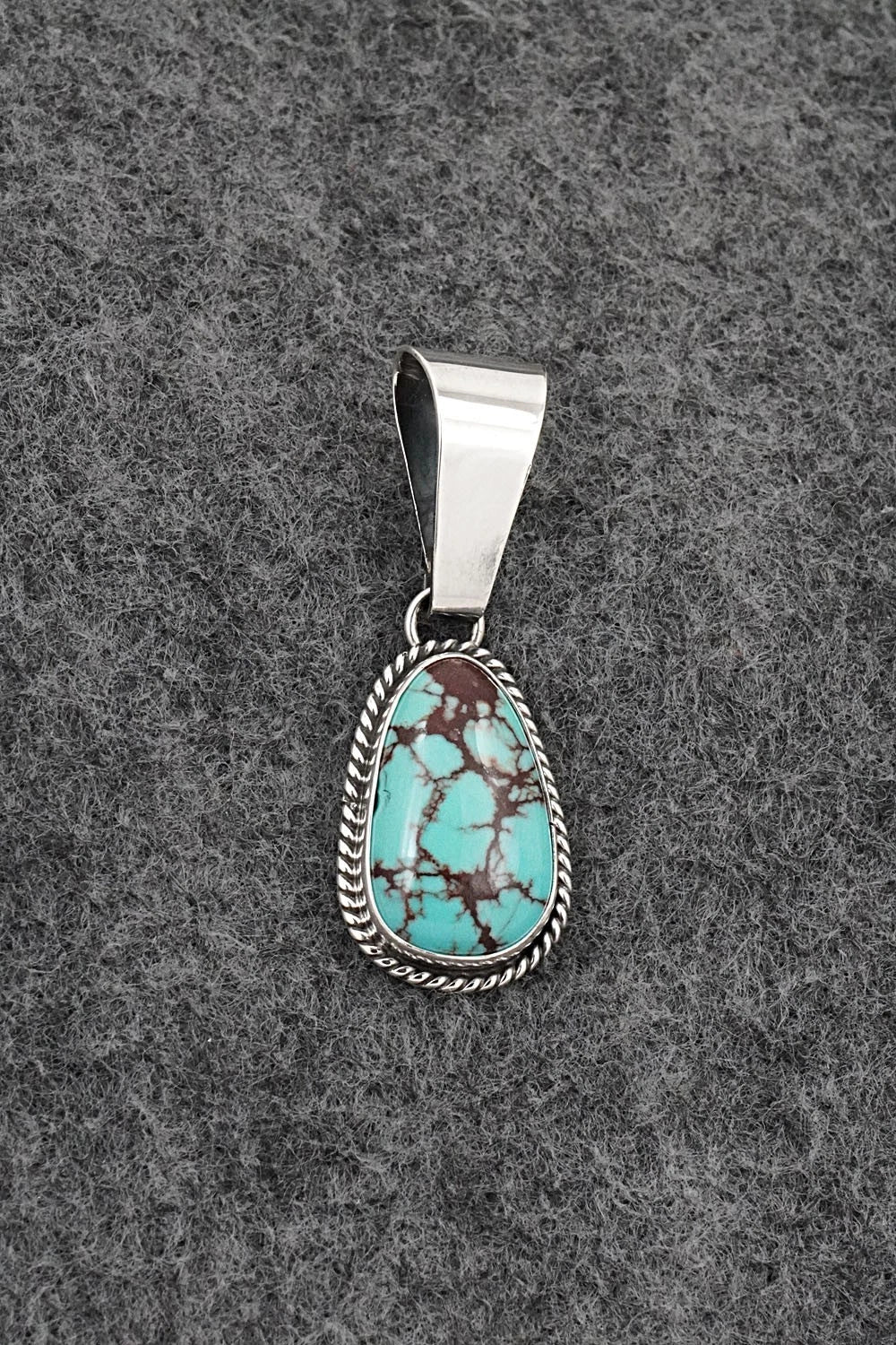 Turquoise & Sterling Silver Pendant - Eugene Gruber