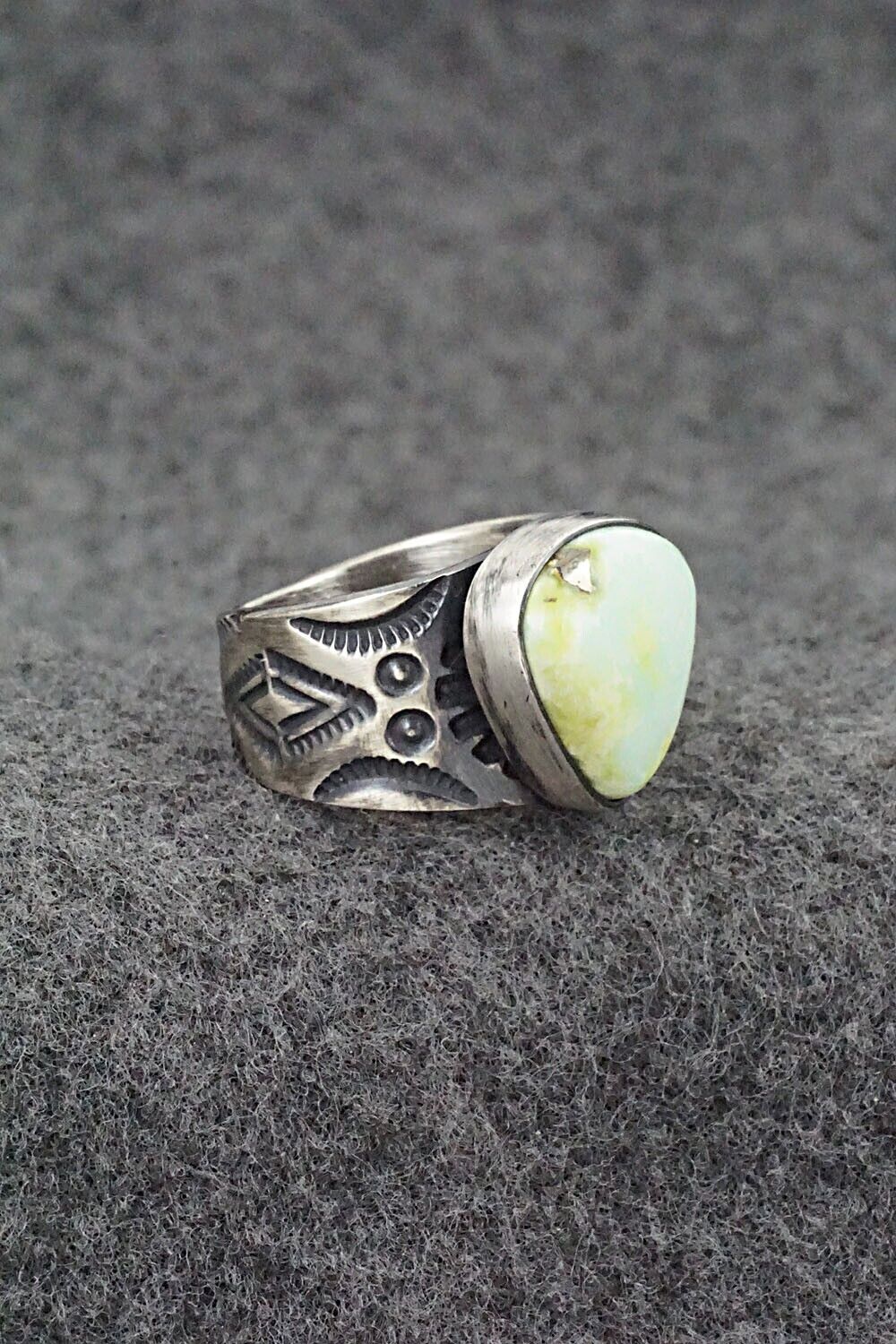 Variscite and Sterling Silver Ring - Raymond Coriz - Size 7 adj.