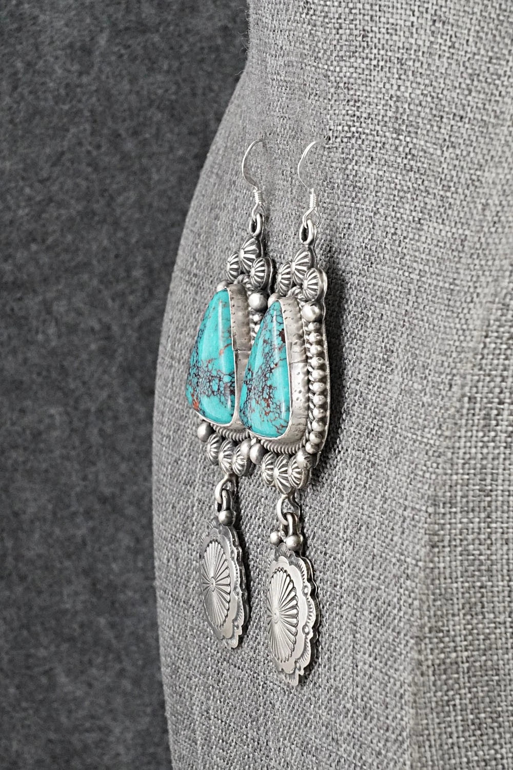 Turquoise & Sterling Silver Earrings - Michael Calladitto