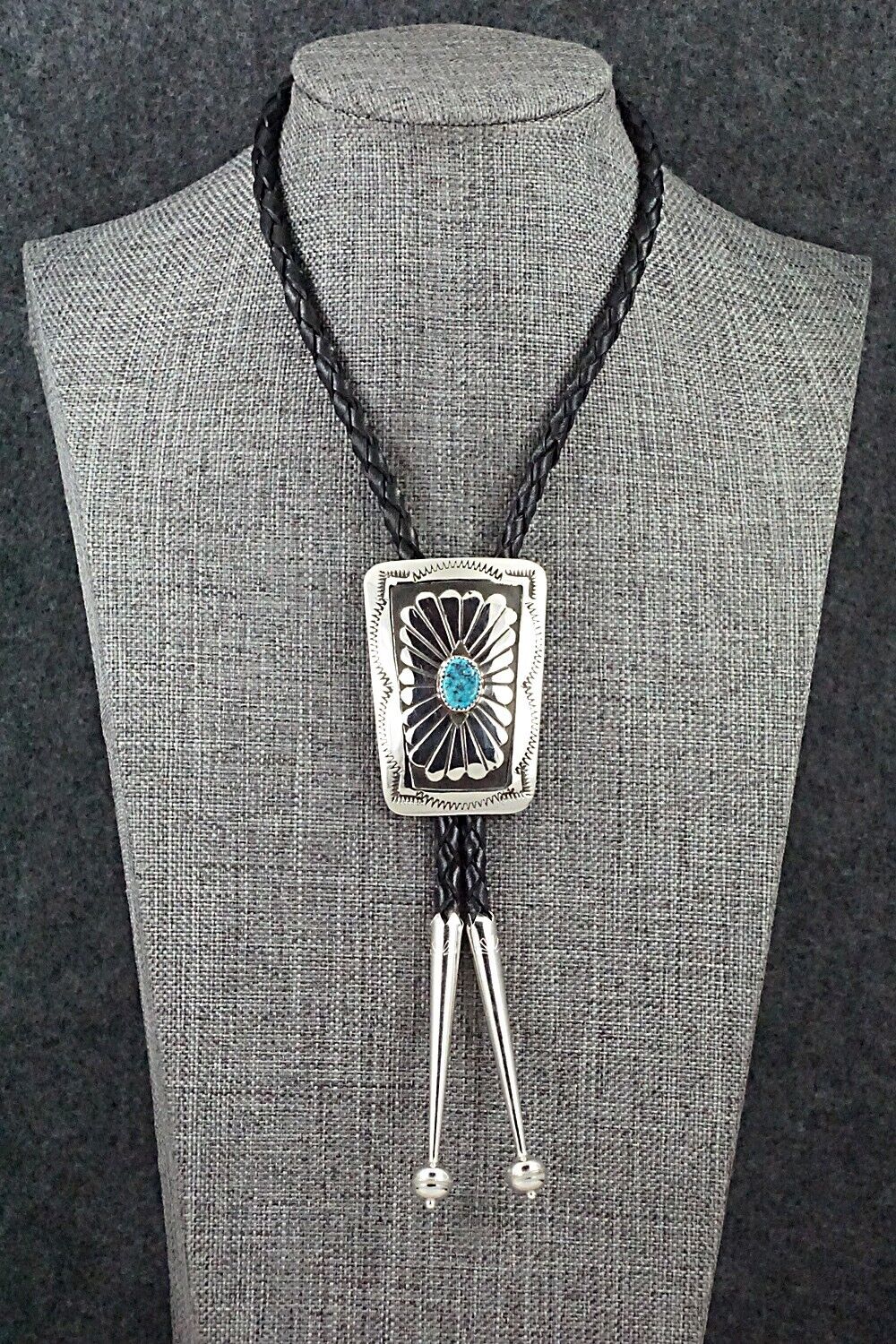 Turquoise & Sterling Silver Bolo Tie - Jolene Begay