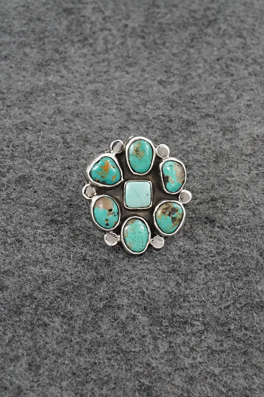 Turquoise & Sterling Silver Ring - Priscilla Reeder - Size 9
